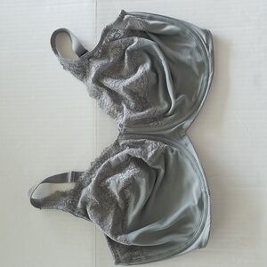 LILYETTE u/w bra gray US 40G Lace Trim Bra. Minimizer, Underwire New